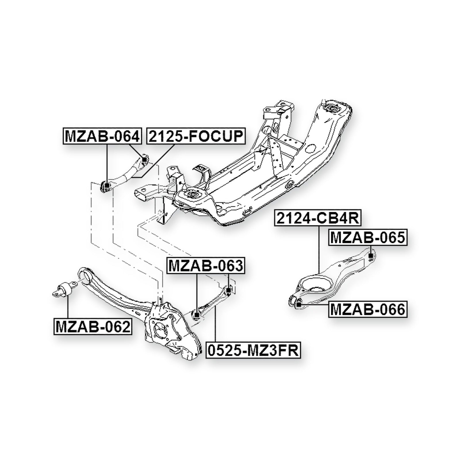 Ford C-Max Rear Lower Control Arm