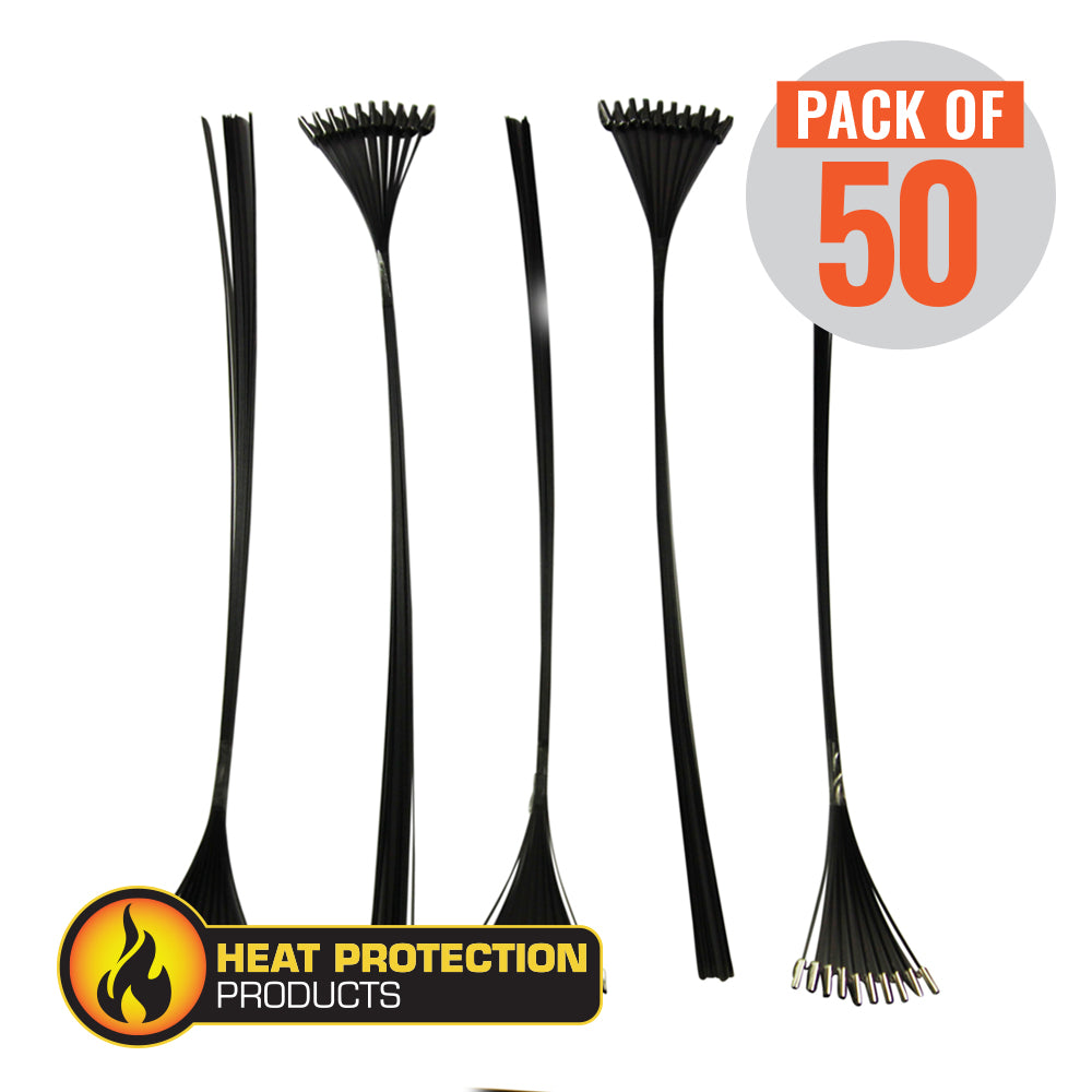 Heat Protection Exhaust Wrap Locking Ties 355mm (14 Inch) Long Heavy Duty Qty 50