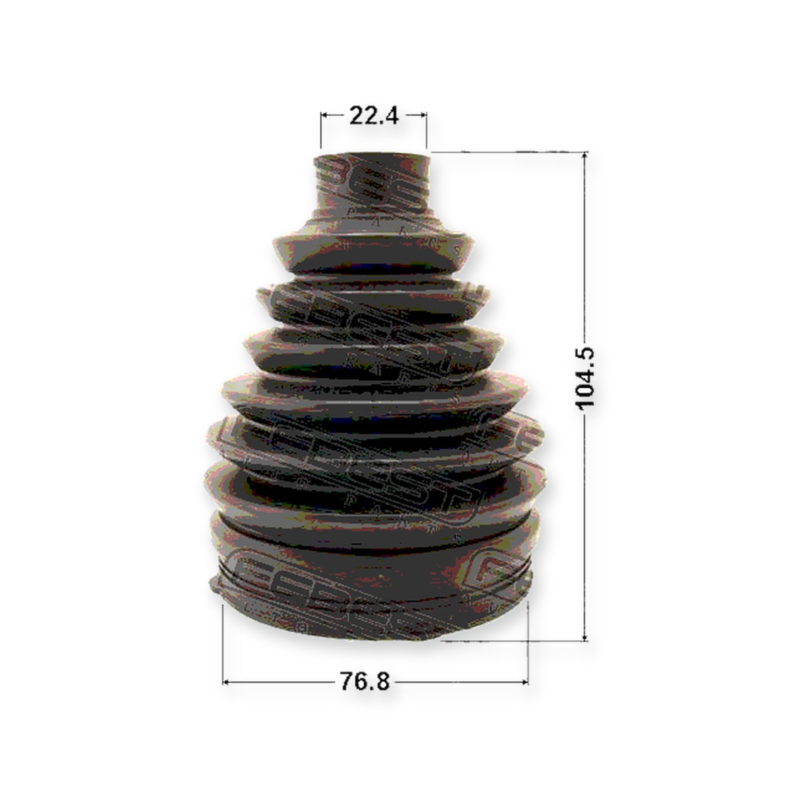Mazda 3 Axela Outer Boot CV Joint Kit Pvc 76.8X104.5X22.4 & More