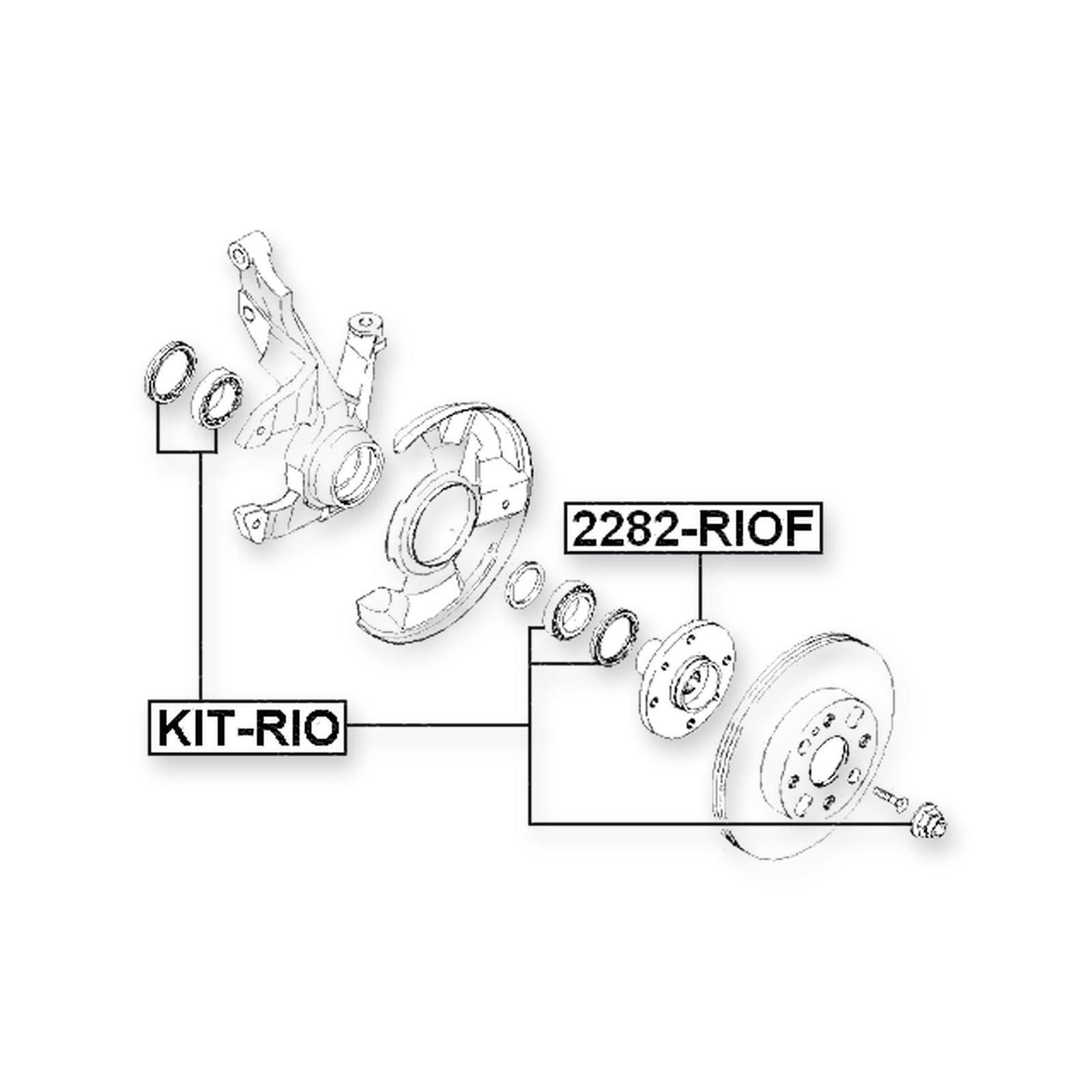Kia Rio 00 Front Wheel Hub