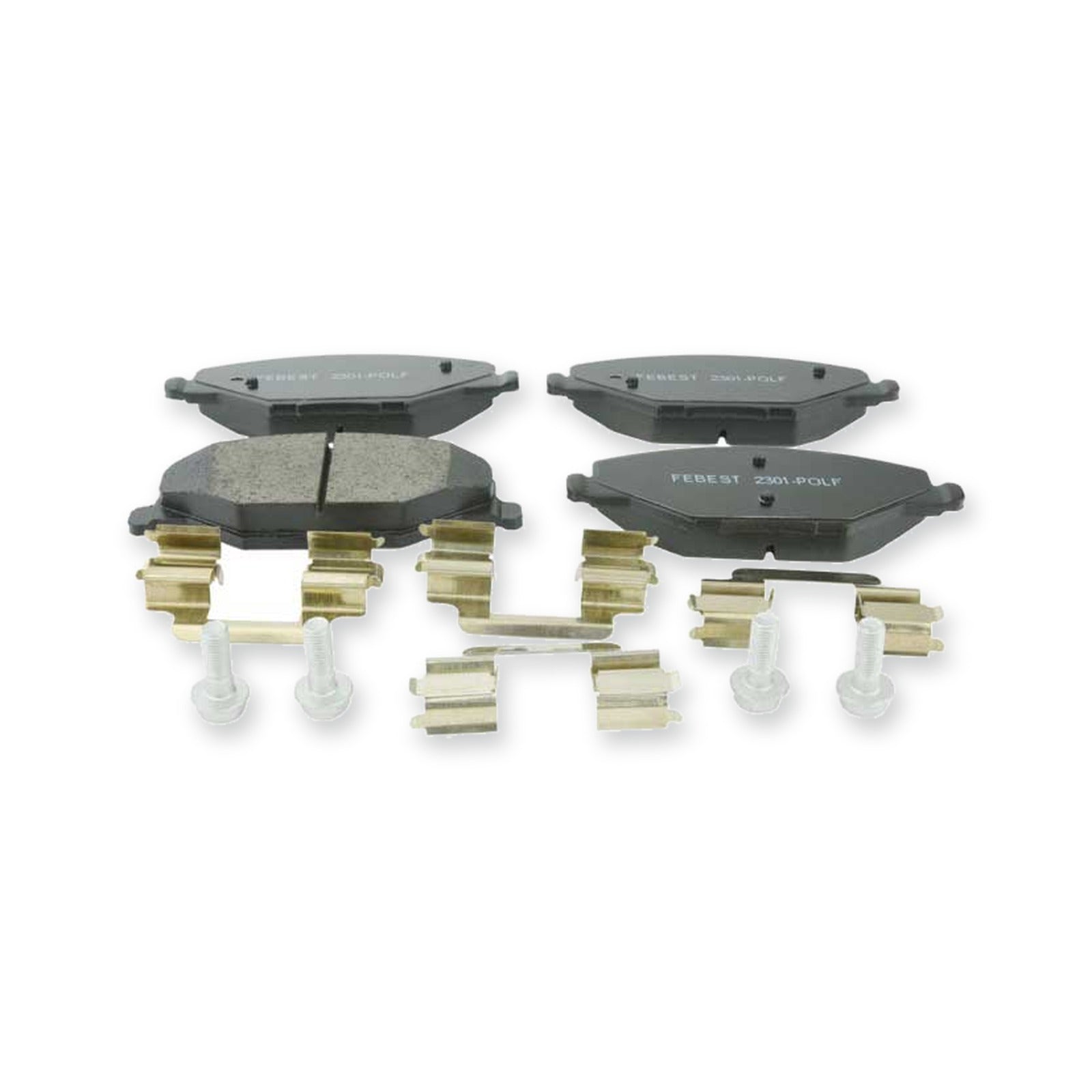 Skoda Front Pad Kit, Disc Brake - (Including Bolts, With Anti-Rattle Spring)