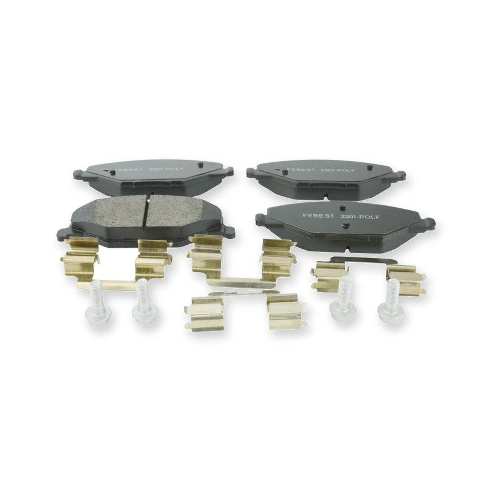 Skoda Front Pad Kit, Disc Brake - (Including Bolts, With Anti-Rattle Spring)