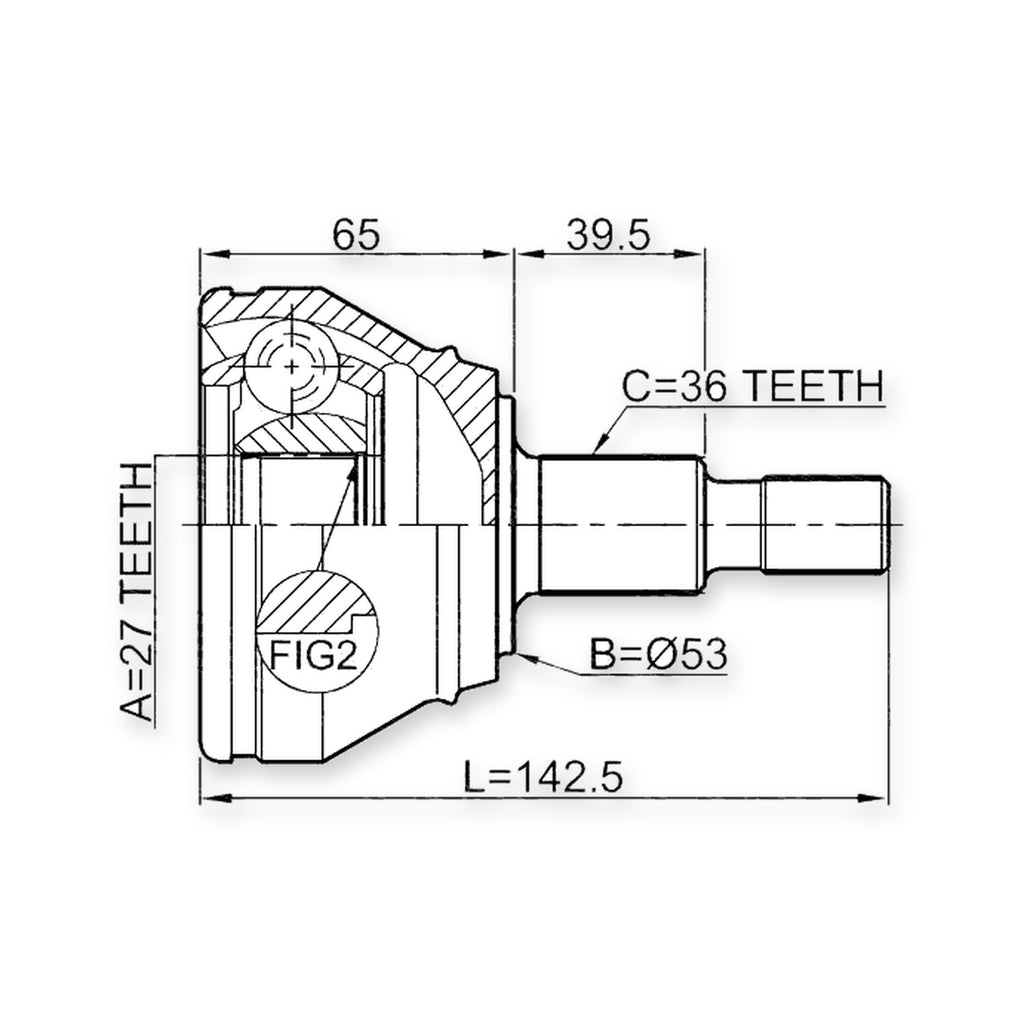 Volkswagen Beetle Front Outer CV Joint 27X53X36 & More