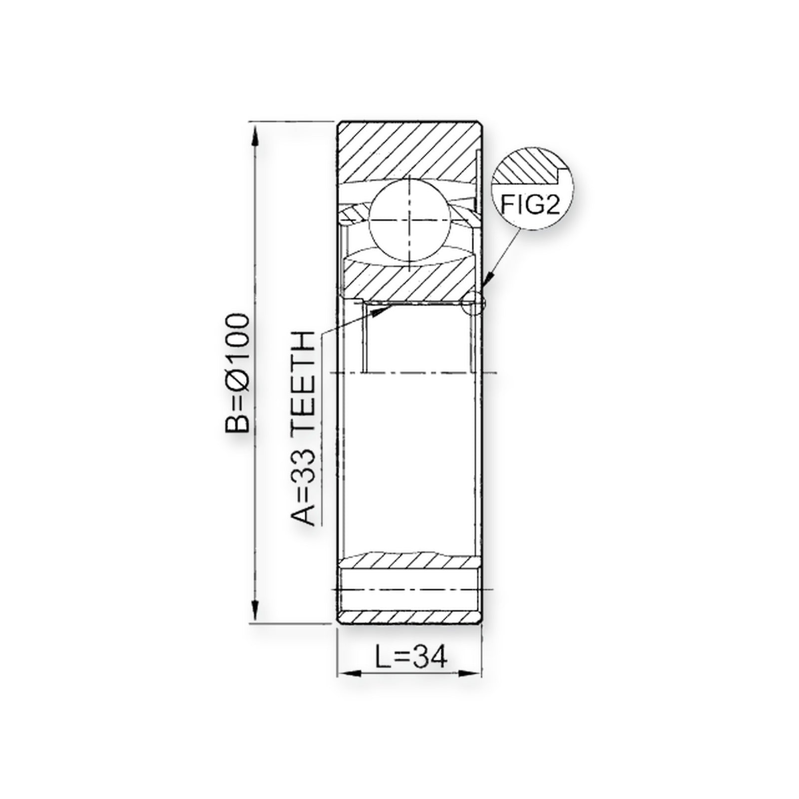 Volkswagen Arteon Front Inner CV Joint 33X100 & More