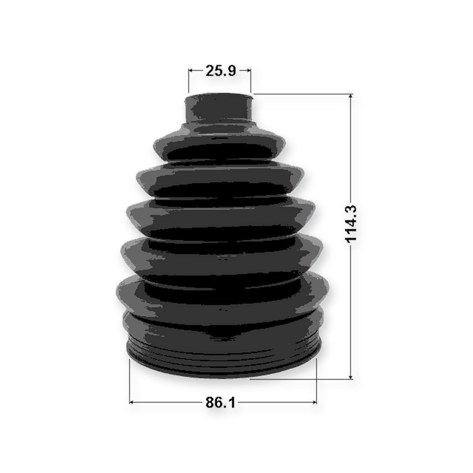 Volkswagen Beetle Outer Boot CV Joint Kit Pvc 86.1X114.3X25.9 & More