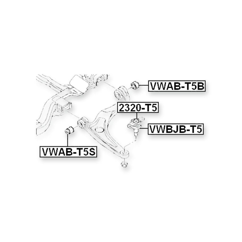 Volkswagen Campmob. Front Lower Ball Joint Arm