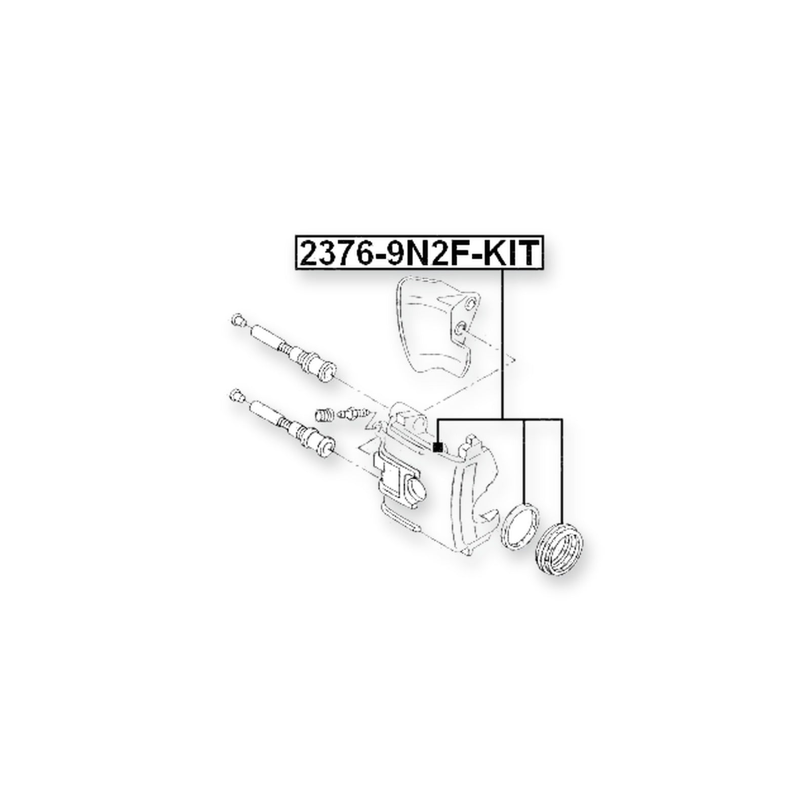 Seat Arosa Front Repair Kit, Caliper Piston D48