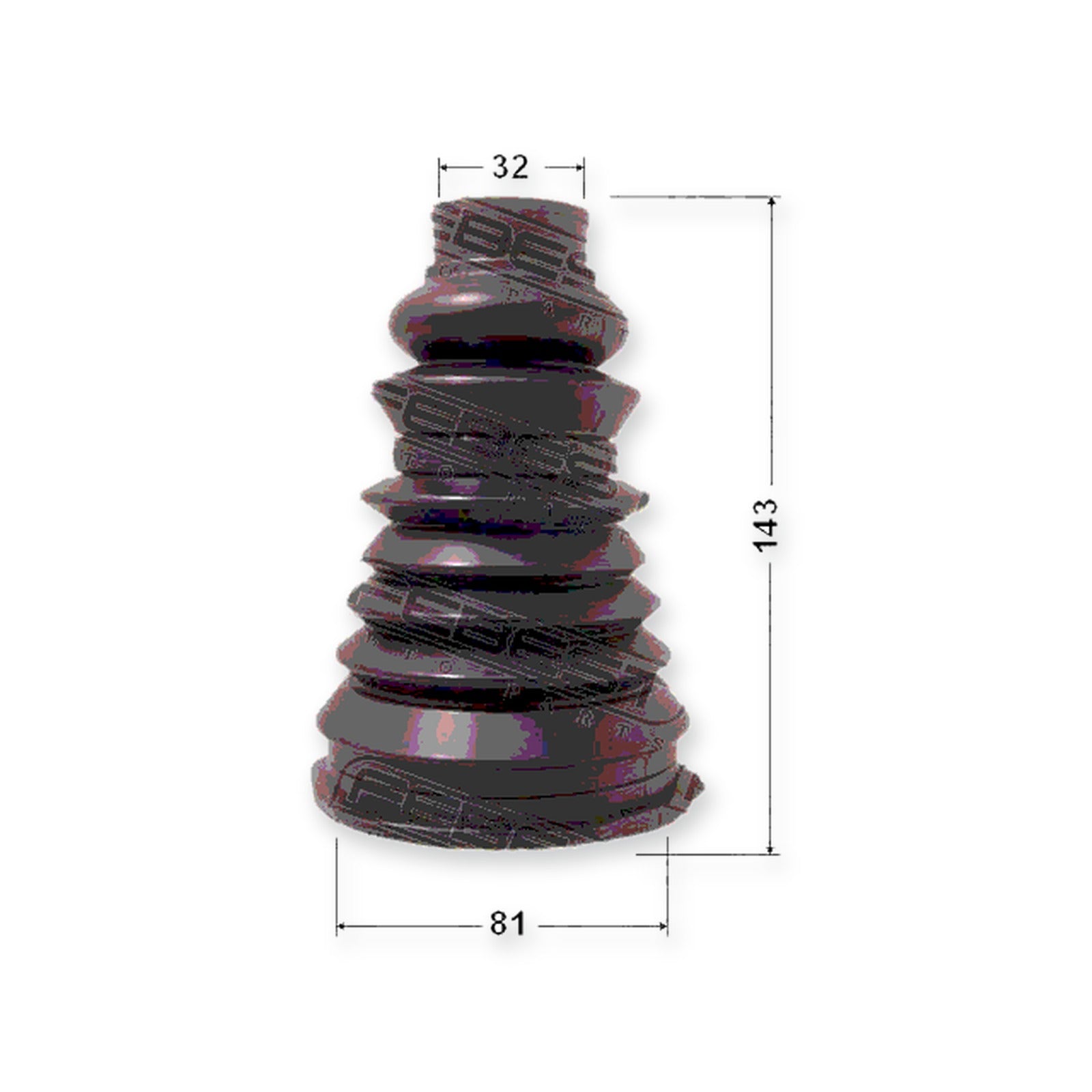 Renault Logan Outer Boot CV Joint Kit Pvc 81X143X32