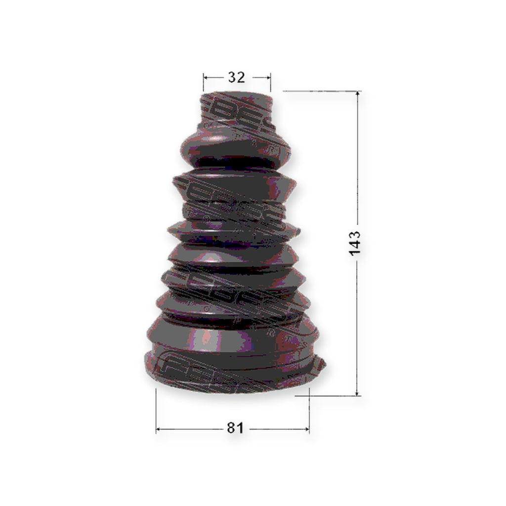 Dacia Solenza Outer Boot CV Joint Kit Pvc 81X143X32