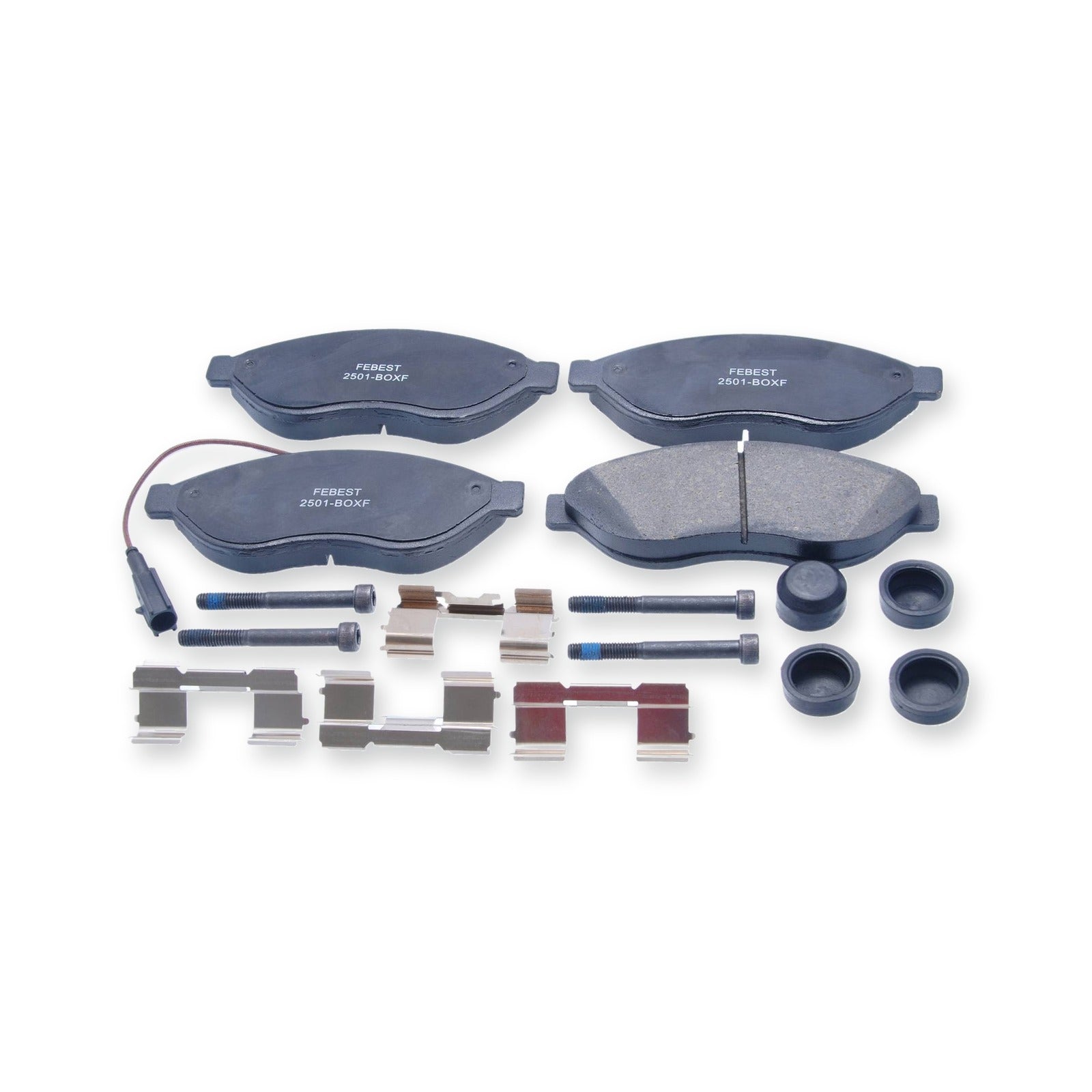 Fiat Ducato Front Pad Kit, Disc Brake - (Including Bolts, With Wear Sensor)