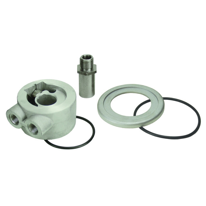 Derale Thermostatic Engine Sandwich Adapter 3/8"NPT, 13/16"-16 Filter