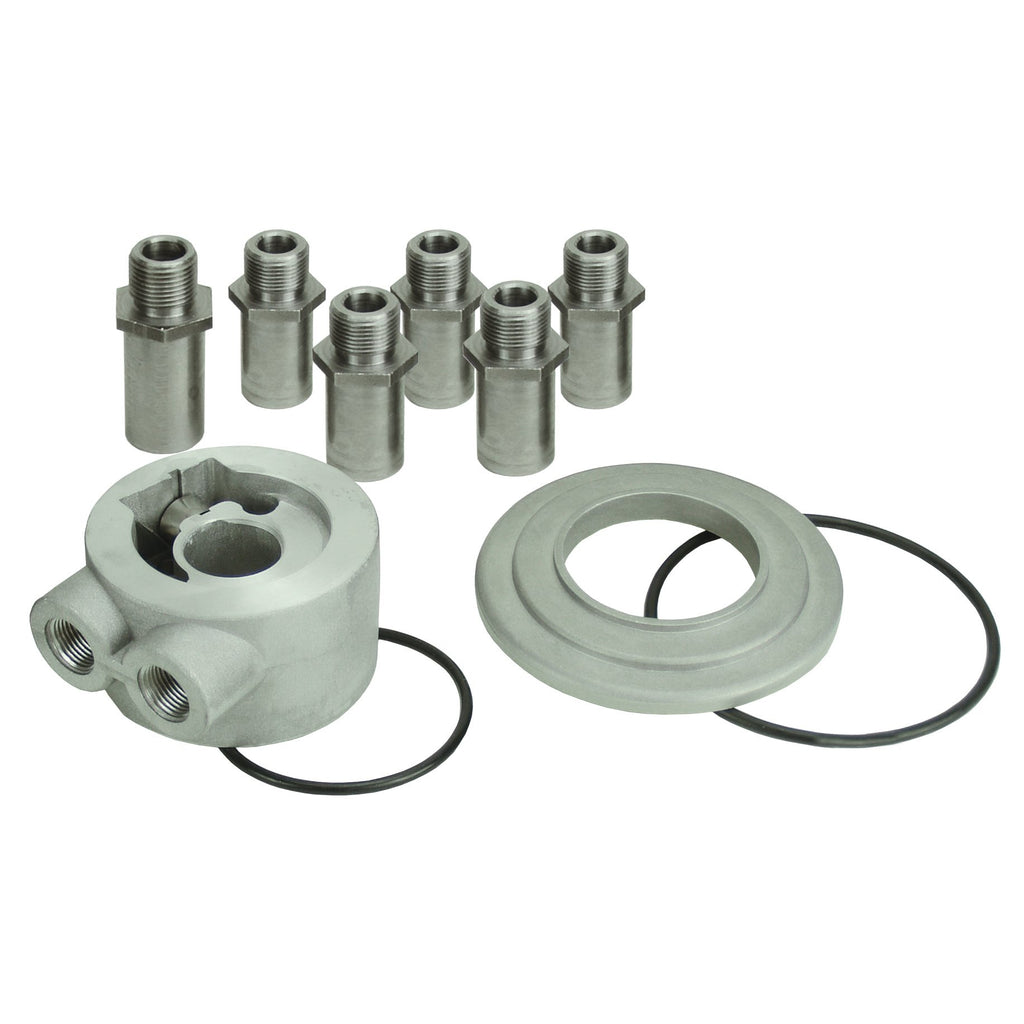 Derale Thermostatic Universal Oil Filter Cooler Engine Sandwich Adaptor Plate