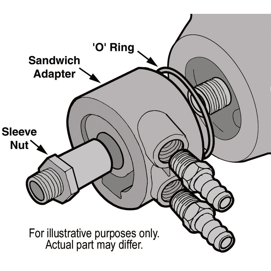 Derale Thermostatic Engine Oil Sandwich Adapter Kit Universal Fits many