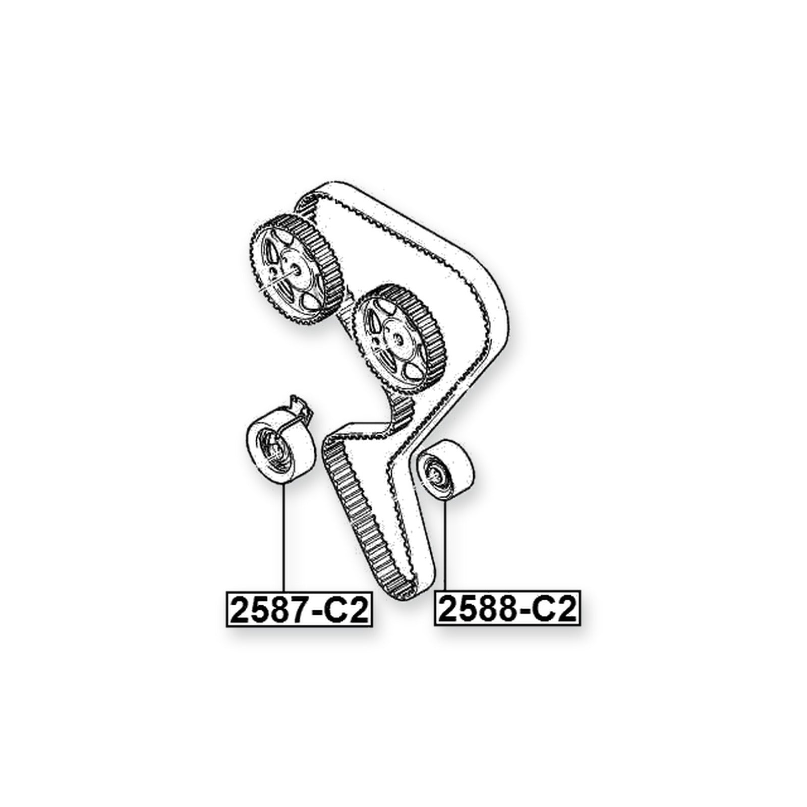 Citroen AI51 C3 Mercosur Pulley Idler Timing Belt 2003-2009