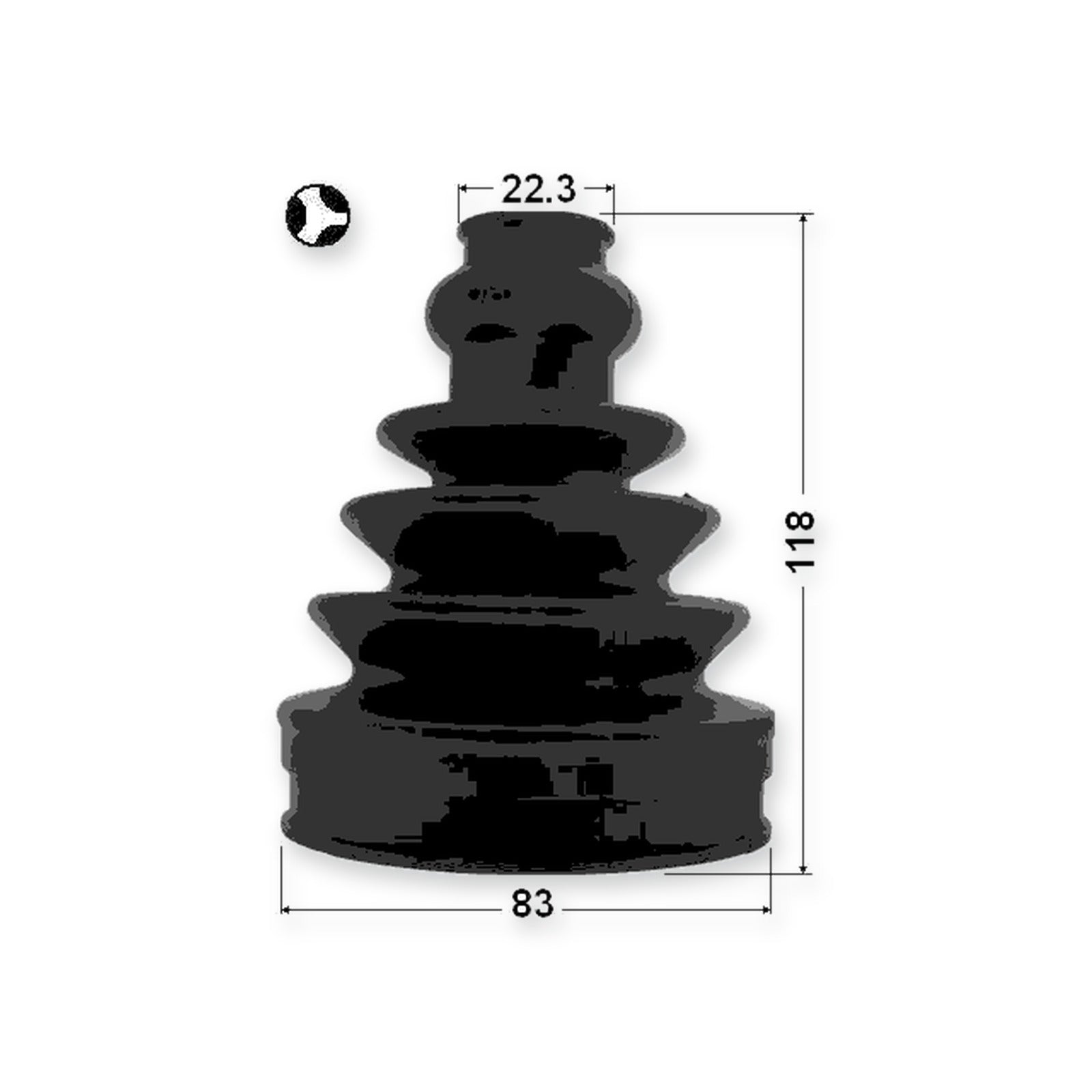 Ford Galaxy Inner Boot CV Joint Kit 83X118X22.3 & More