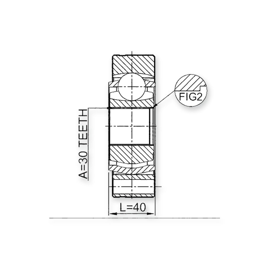 Land Rover Range Rover Rear Inner CV Joint 30X124