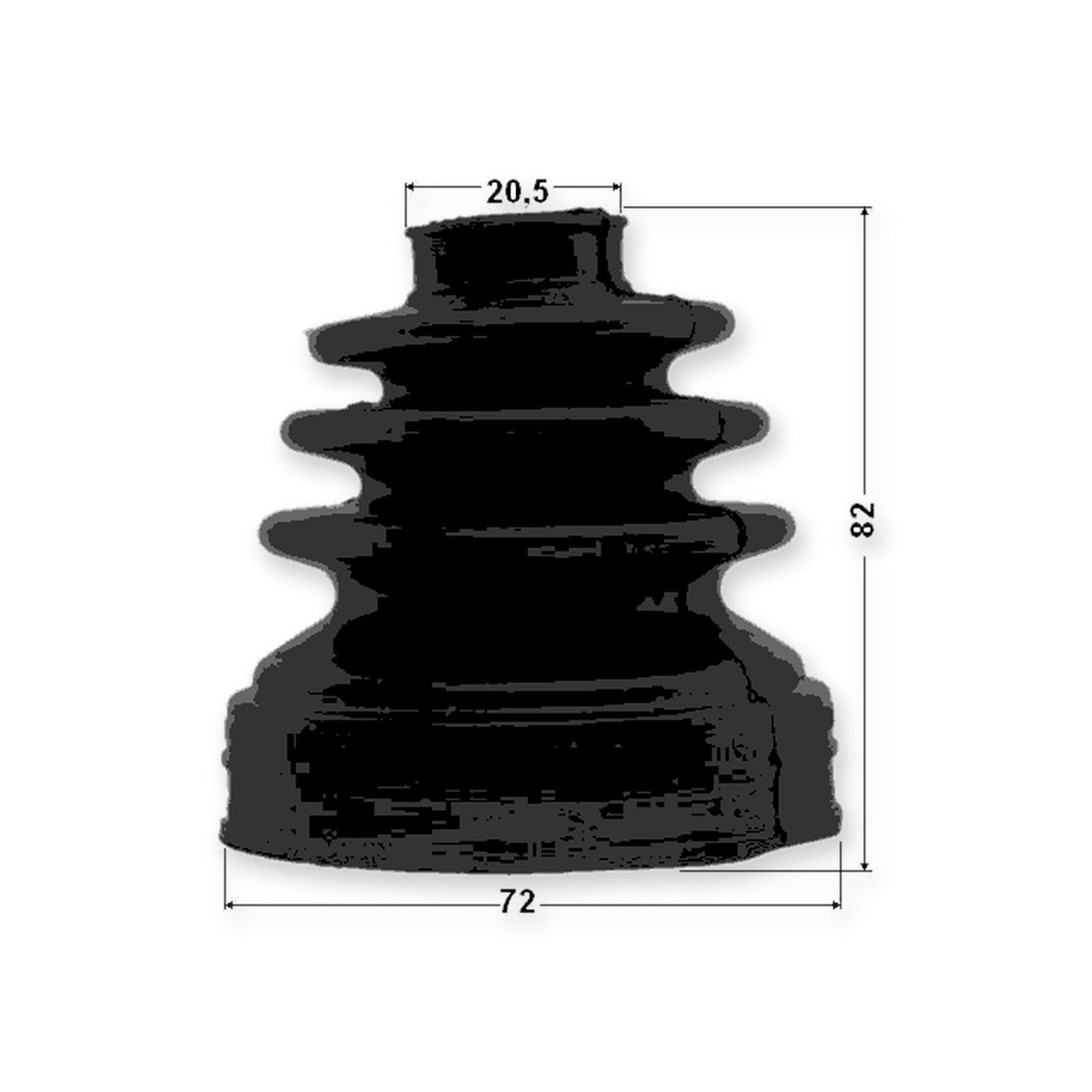 Land Rover Freelander 2/LAND Rove Inner Boot CV Joint Kit 72X82X20.5