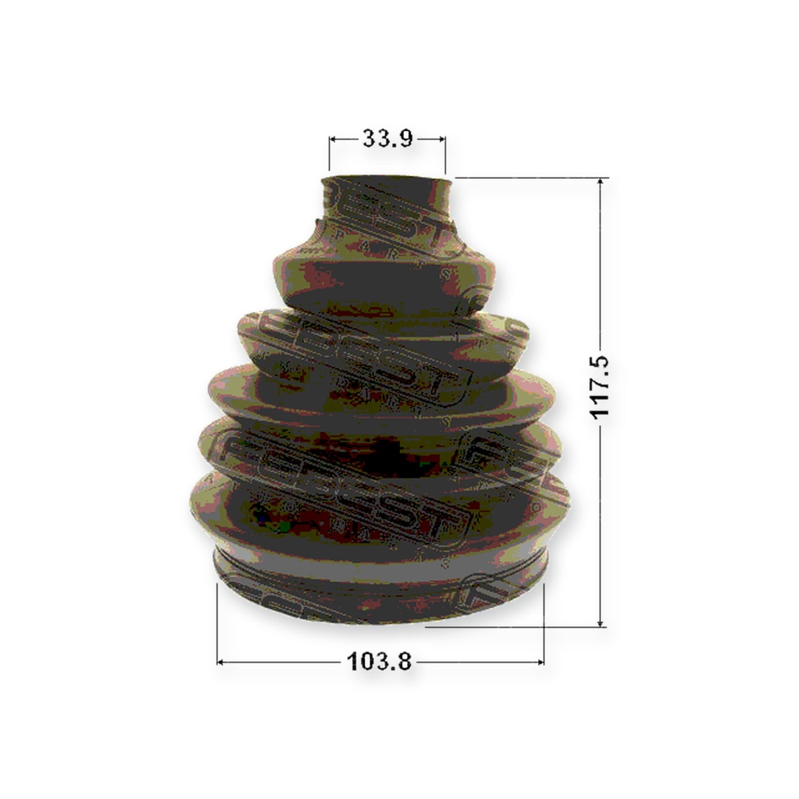 Land Rover Range Rover Outer Boot CV Joint Kit Pvc 103.8X117.5X33.9