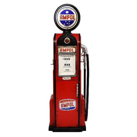 Nostalgic Art Automebelia Metal Collectable Ampol Petrol Pump Bowser Ornament