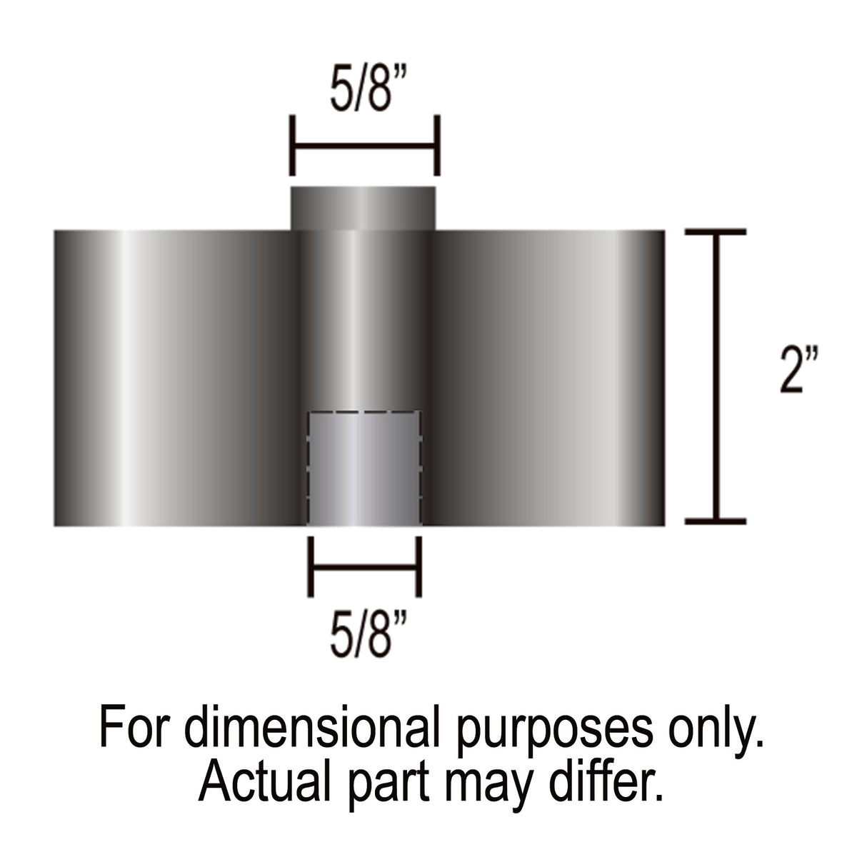 Derale Engine Fan Spacer 2" Thick (Female 5/8" Pilot) Aluminium Kit