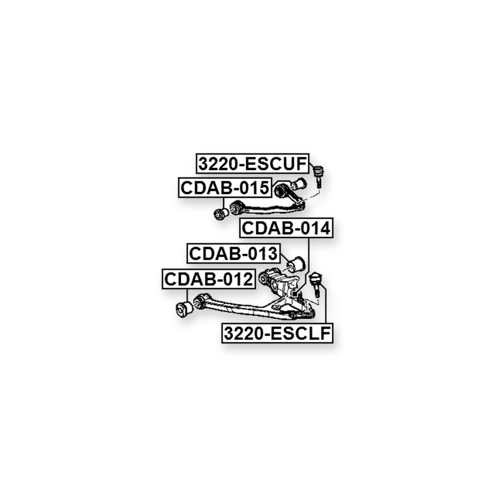 GMC C3500 Pickup Hd Chassi Front Upper Ball Joint Arm