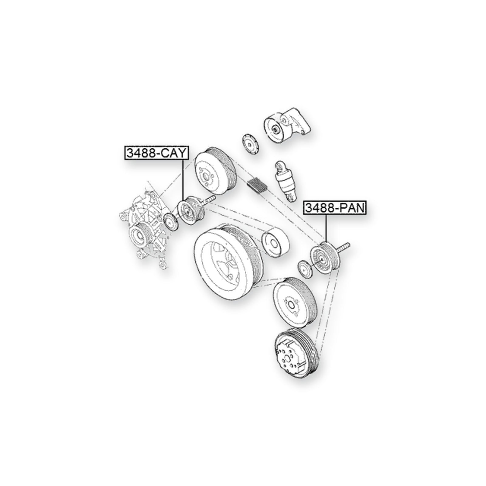 Porsche Cayenne Pulley Idler Kit