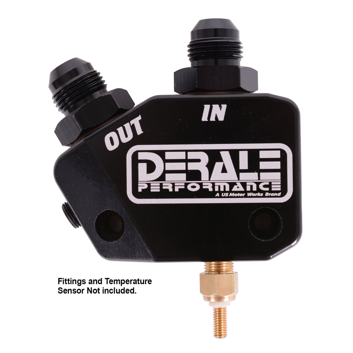 Derale Billet Aluminum LS Engine Non Thermostatic Adapter -10 ORB Inlet/Outlet