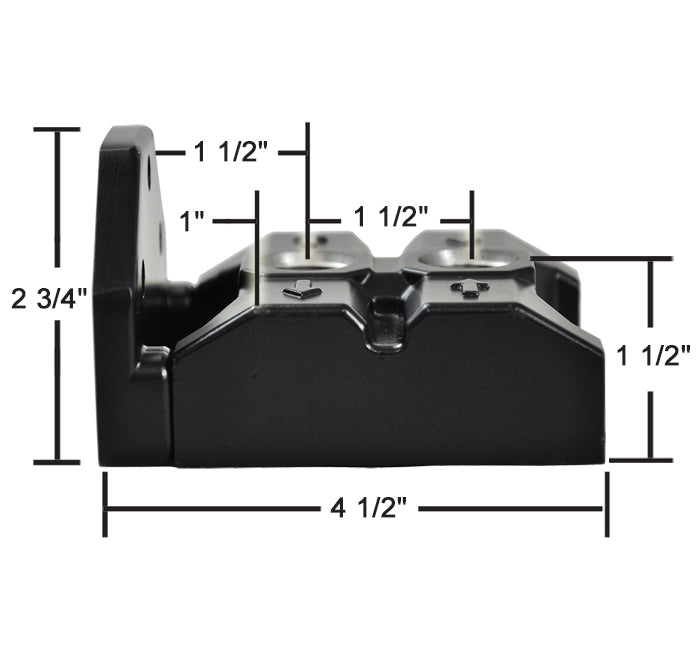 Derale Single Ports Up Remote Filter Mount -10AN(7/8"-14) O-ring ports, 3/4"-16