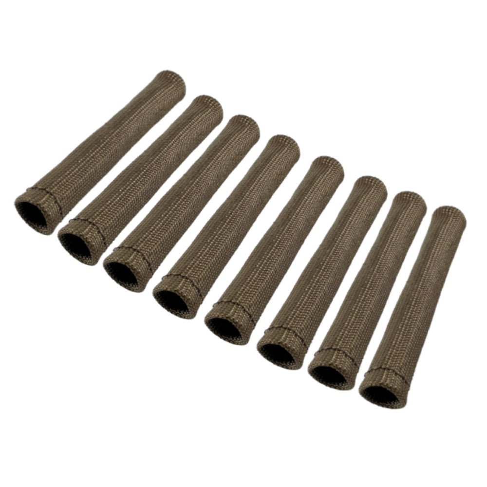 Heat Protection Ultimate Race Spark Plug Boot Shield 1" ID bends 90⁰ - 8Pk