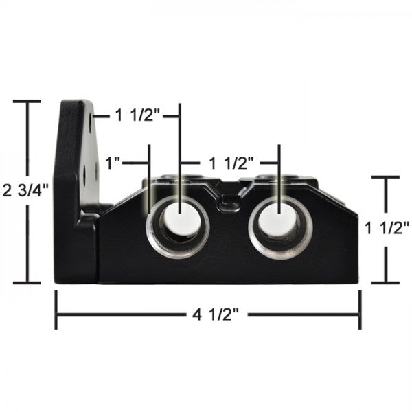 Derale Single Side Port Remote Filter Mount -10AN-7/8"-14 O-ring ports