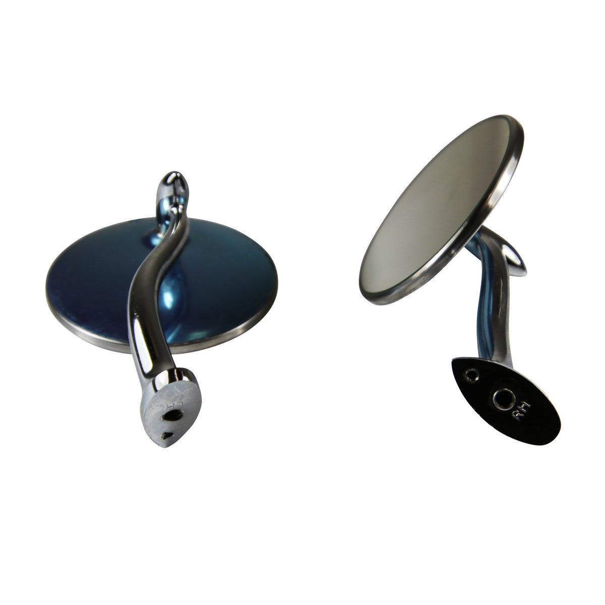 TFI Racing 4" Swan Neck Arm Mirror 2 Stud Mount Street Rod Outside View