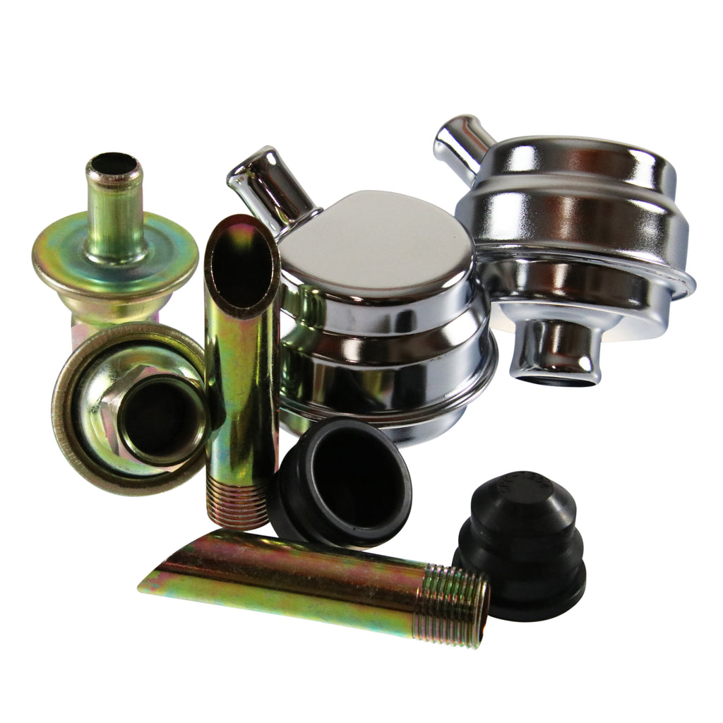 TFI Racing Crankcase Universal Evacuation System Weld In Tubes One Way Check