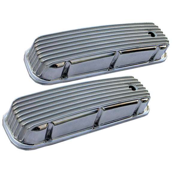 TFI Racing Valve Covers Alloy Chevrolet BB 396-502 Tall Finned Baffled-pr