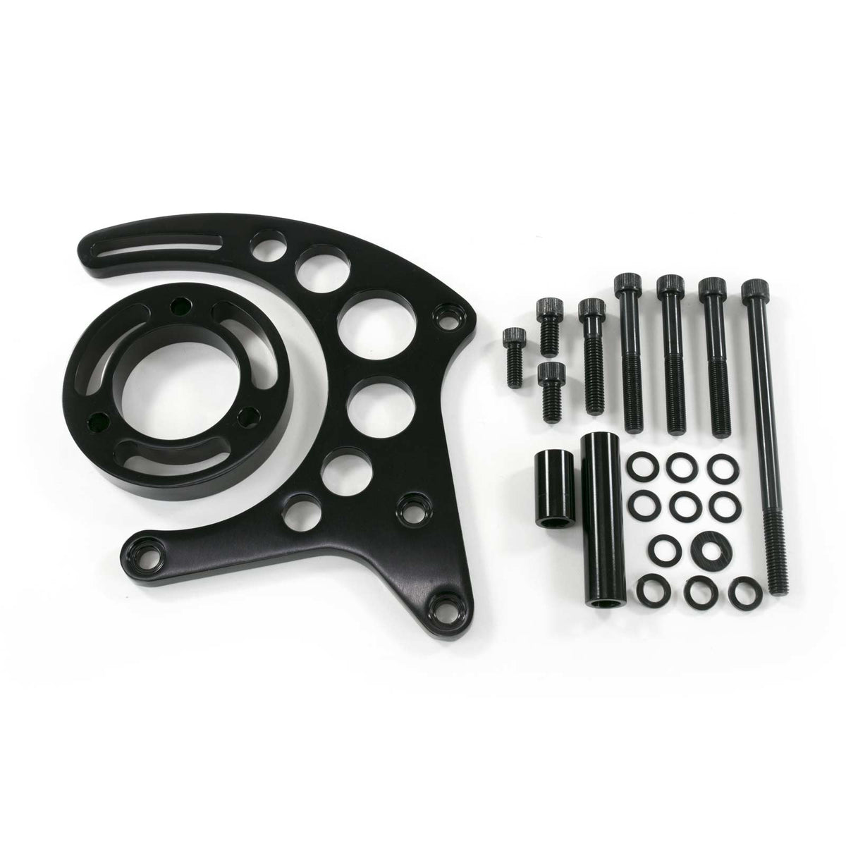 TFI Racing Alternator Bracket High Mount Small Block Chev Gilmer LWP Black