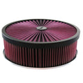 TFI Racing Superflow Air Filter Cleaner 14" x 4" Holley Edelbrock Recessed Base