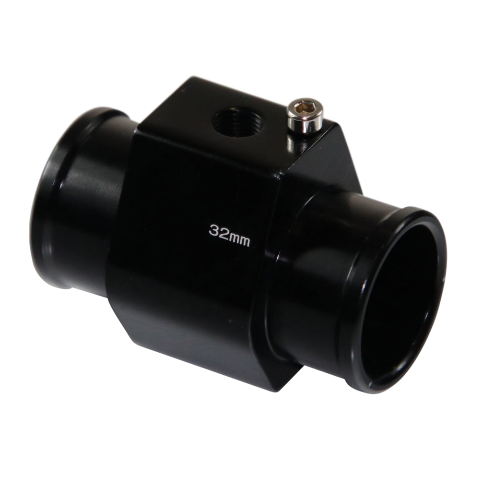 TFI Racing Radiator Hose Water Temperature Sensor Adaptor - 32mm Black Finish