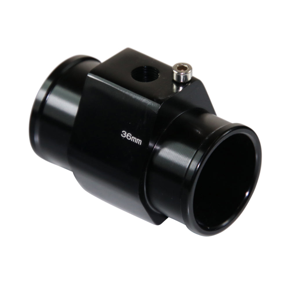 TFI Racing Radiator Hose Water Temperature Sensor Adaptor - 36mm Black Finish