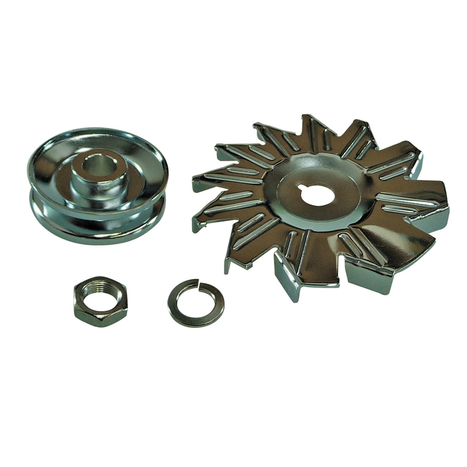 TFI Racing Pulley Alternator Kit with Fan Univeral Steel Single Groove GM/Ford
