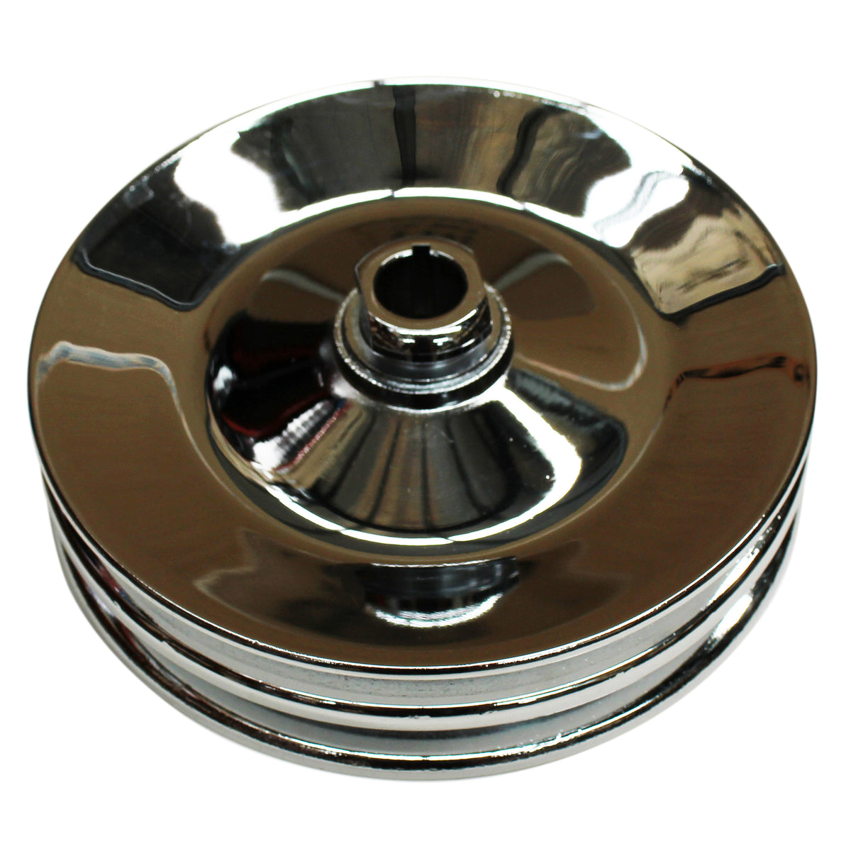 TFI Racing Pulley GM Power Steering Double Groove Steel 5/8" Shaft 5-3/4" Diam