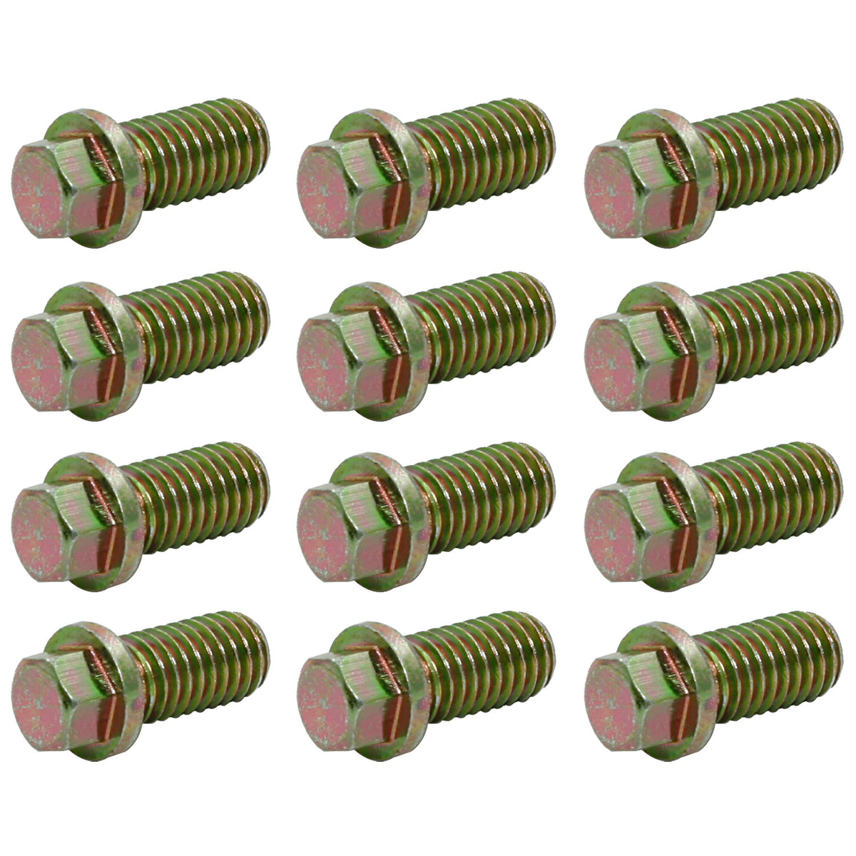 TFI Racing Extractor/Header Bolts 3/8"-16 x 3/4" Long set of 12 Gold Finish