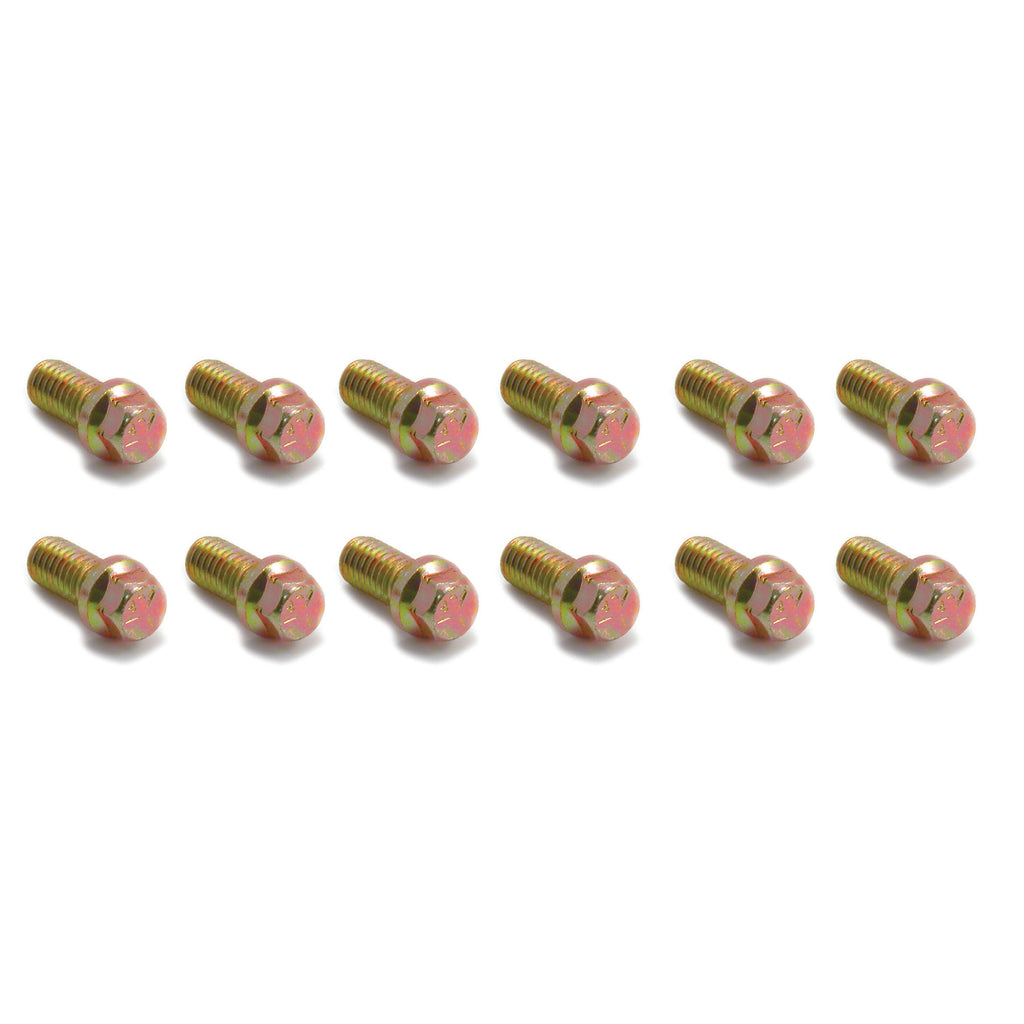 TFI Racing Extractor/Header Bolts 3/8"-16 x 3/4" Long set of 12 Gold Finish
