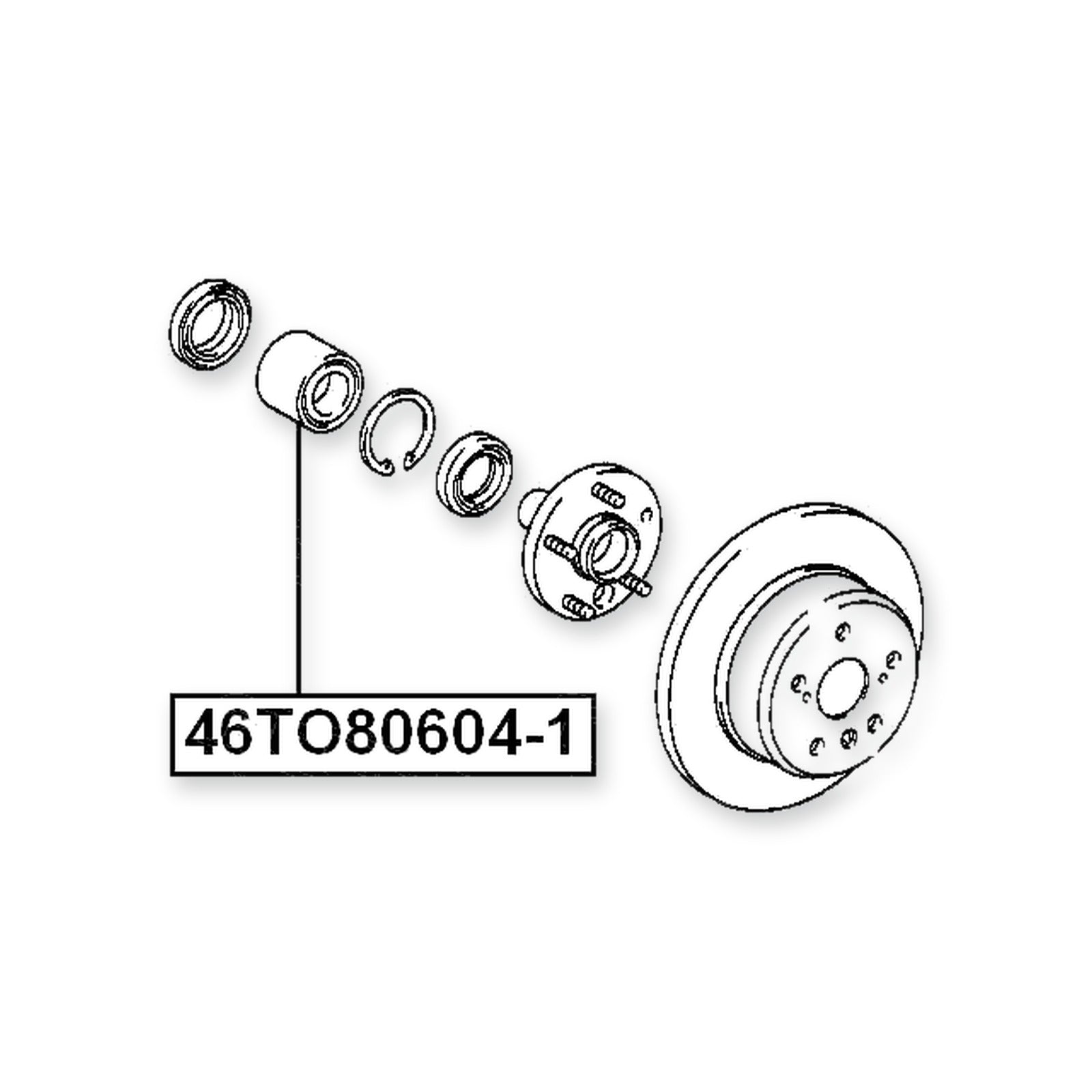 Toyota Corolla Rear Wheel Bearing 38X64X33X36