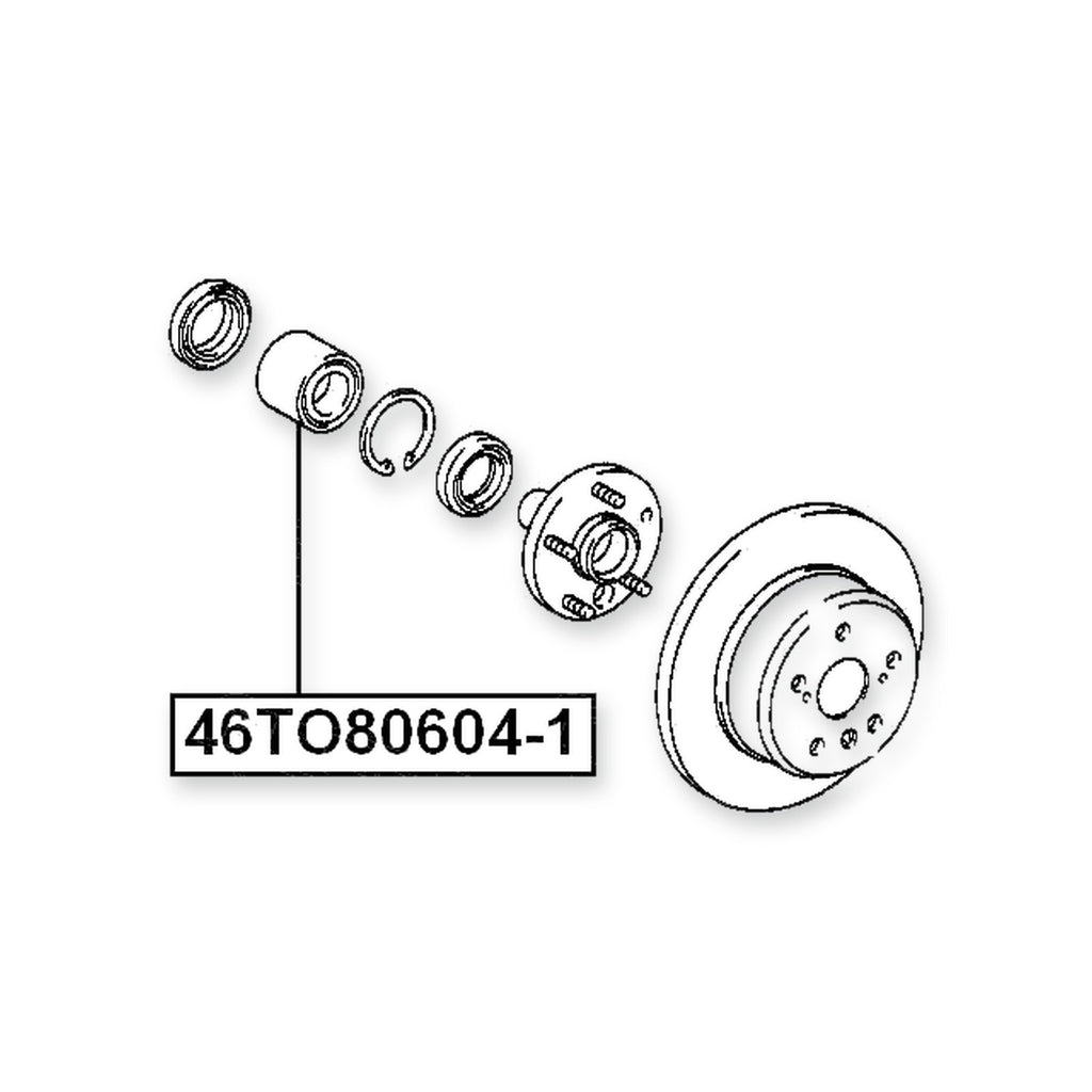 Toyota Corolla Rear Wheel Bearing 38X64X33X36