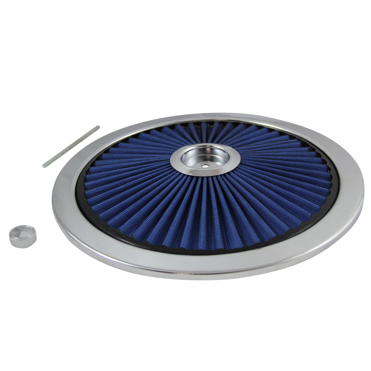 TFI Racing Extraflow Blue Element Chrome Air Filter 14" Top Cotton Pleated