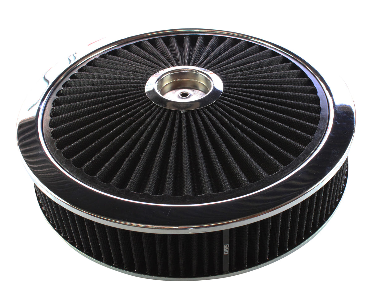 TFI Racing Extraflow Air Filter Cleaner 14" x 3" Holley Holden Quadrajet Base