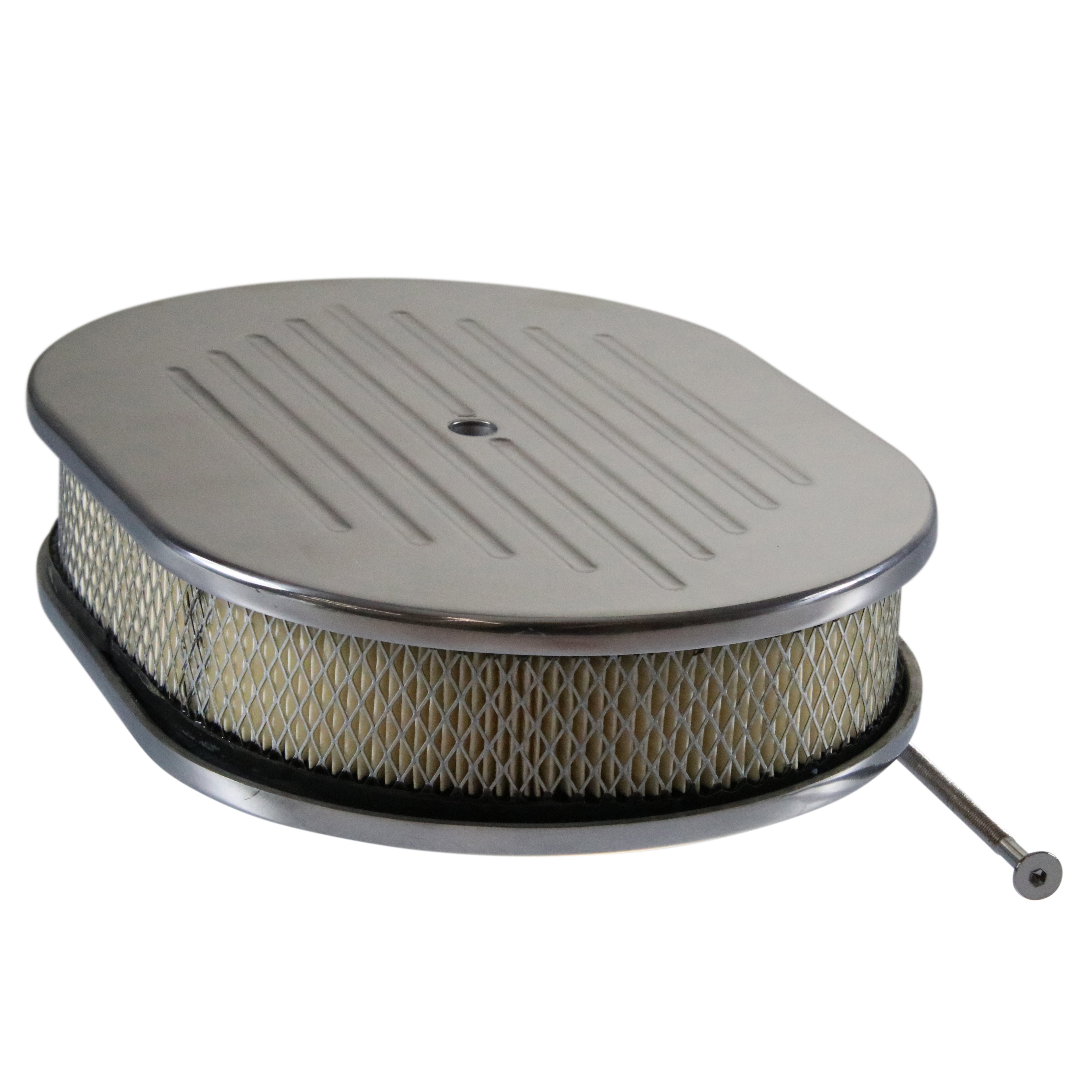 TFI Racing Oval Ball Milled Air Cleaner 12" x 2" Holley Edelbrock Quadrajet