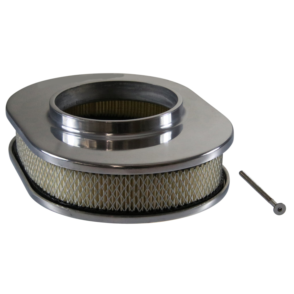 TFI Racing Oval Ball Milled Air Cleaner 12" x 2" Holley Edelbrock Quadrajet