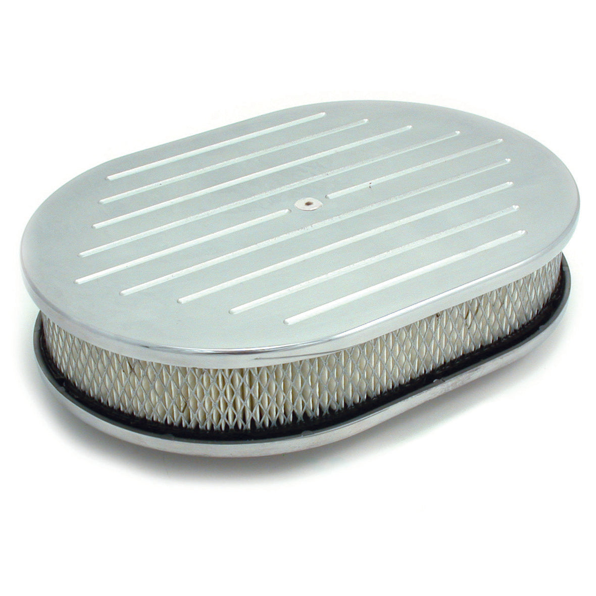 TFI Racing Oval Ball Milled Air Cleaner 12" x 2" Holley Edelbrock Quadrajet