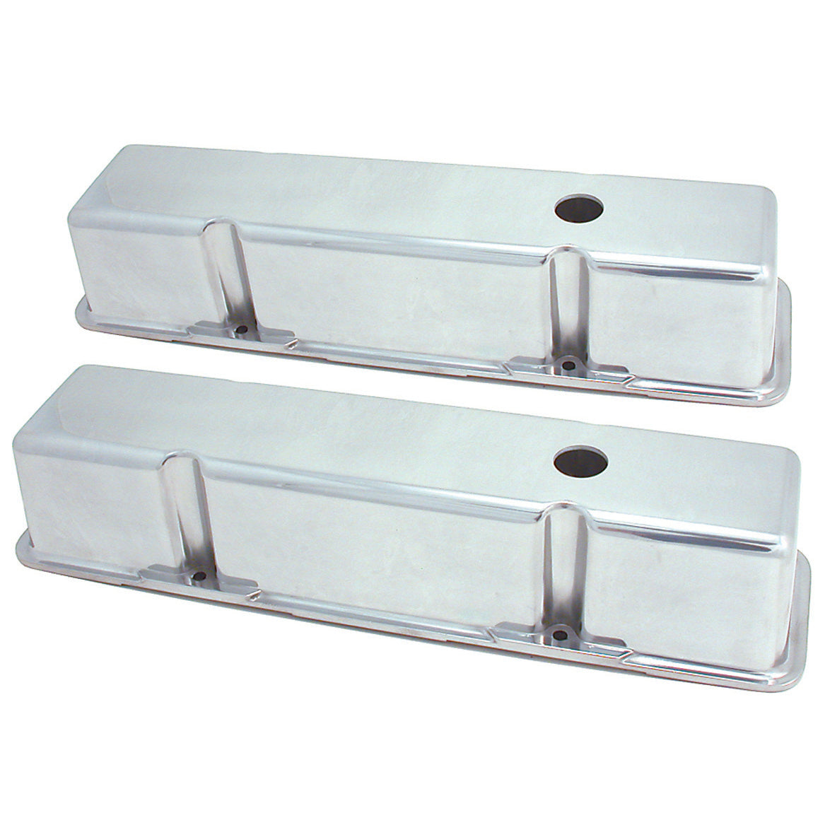 TFI Racing Valve Covers Alloy Chevrolet SB V8 283-400 Tall Smooth Alloy Polished