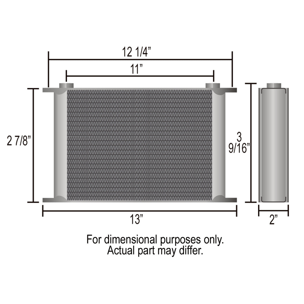 Derale Stack Plate Engine/Transmission Oil Cooler 10 Row Core-10AN Inlet